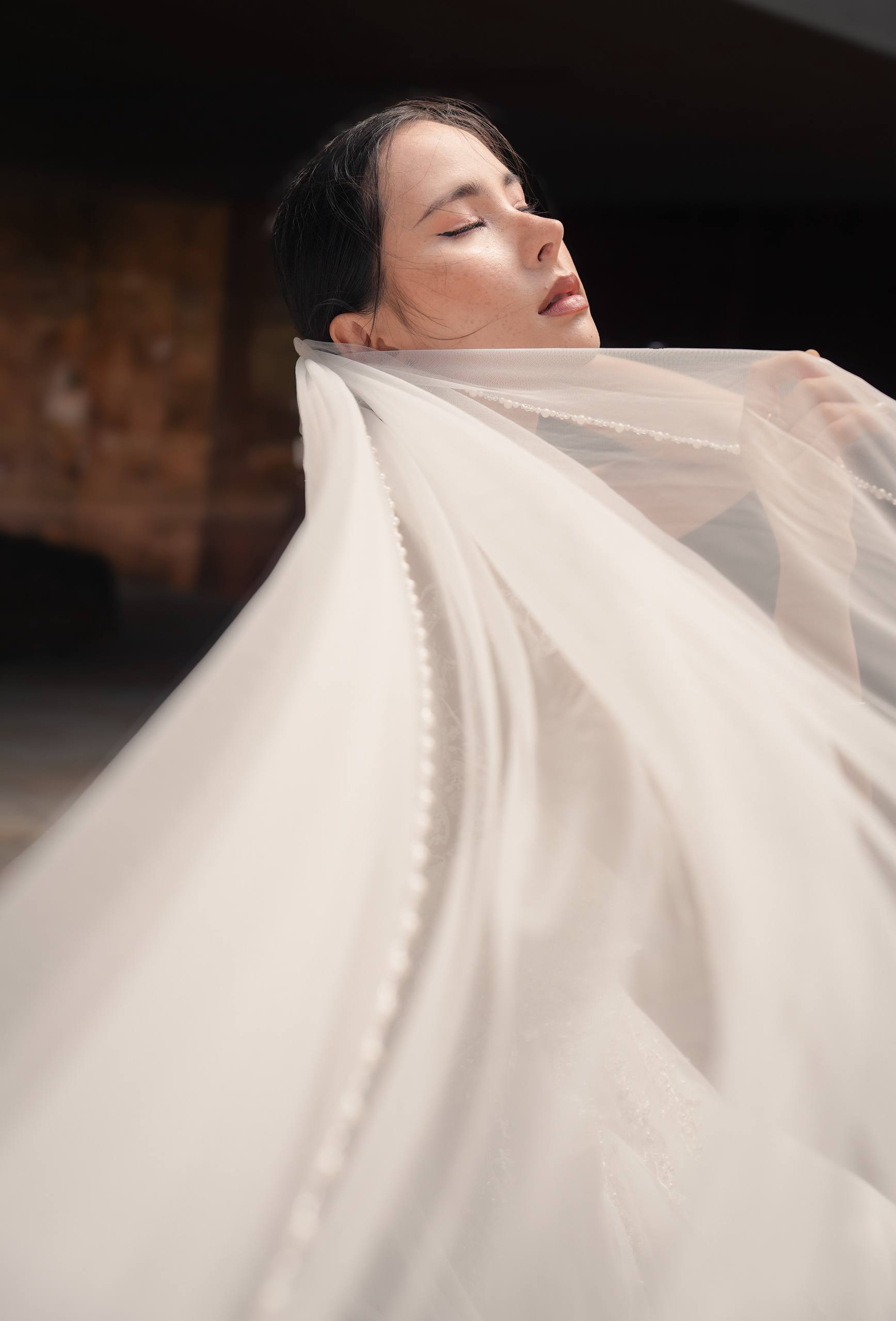 Crystal&Pearl Edge Cathedral Veil