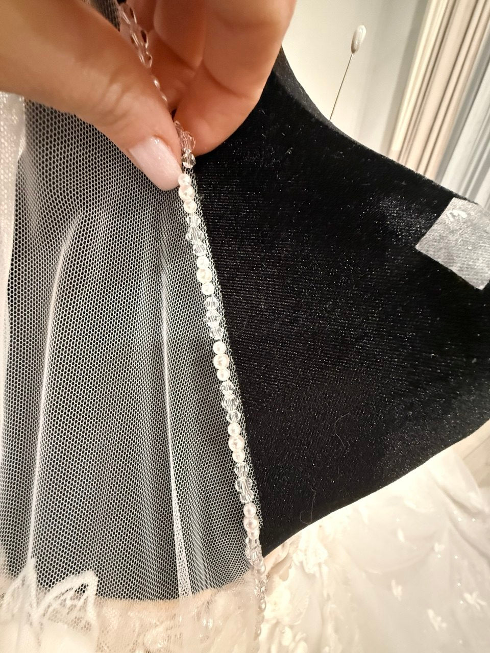 Crystal&Pearl Edge Cathedral Veil