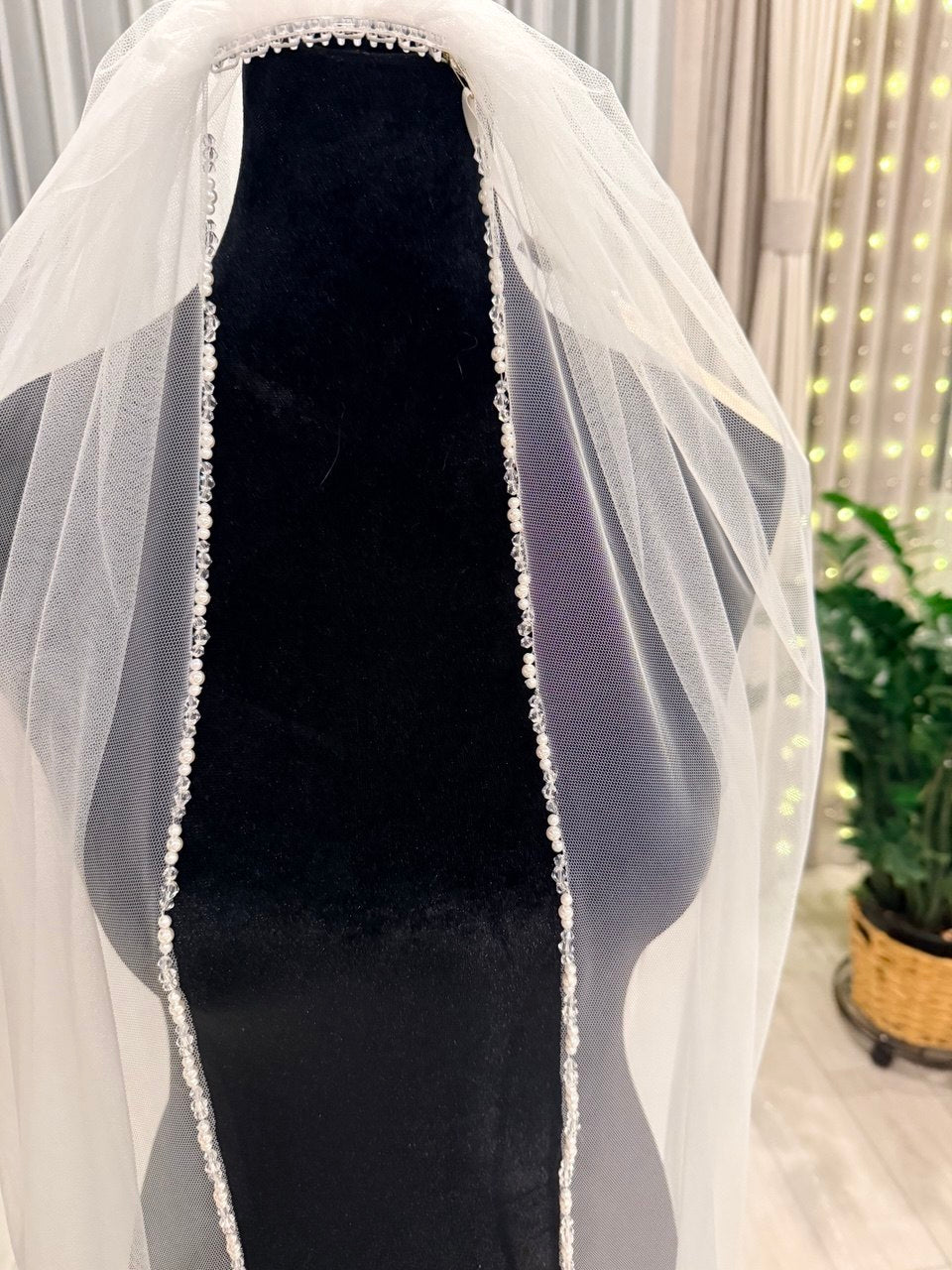 Crystal&Pearl Edge Cathedral Veil