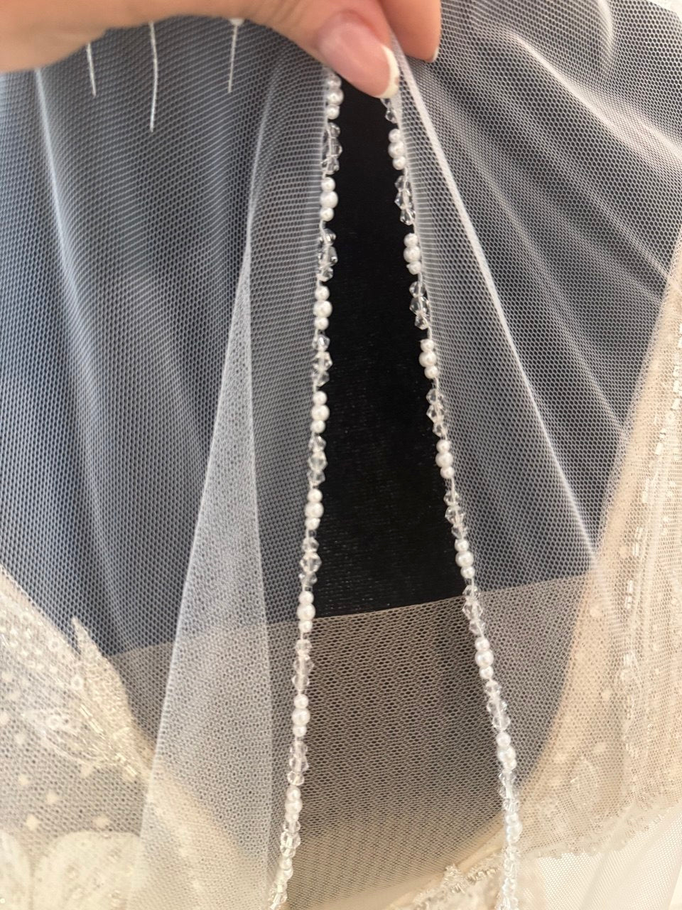 Crystal&Pearl Edge Cathedral Veil