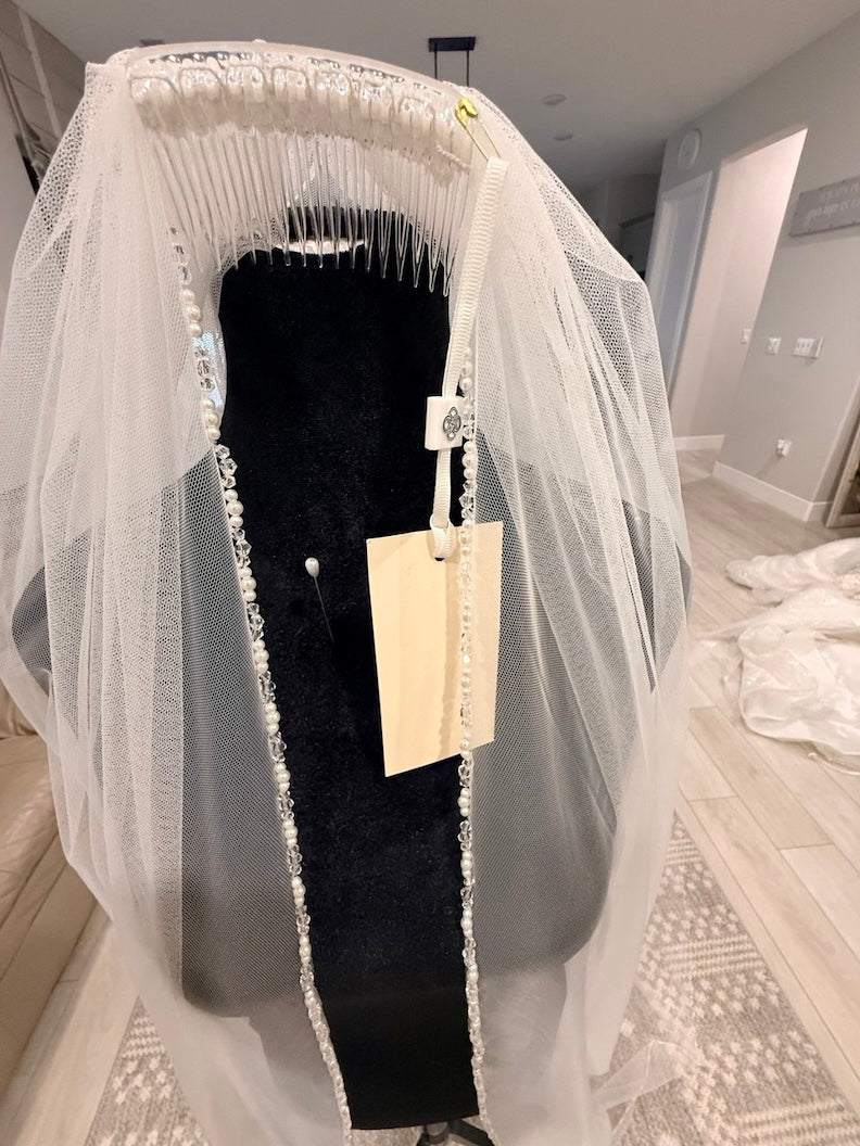 Crystal&Pearl Edge Cathedral Veil